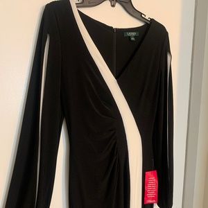 Lauren formal black & white dress